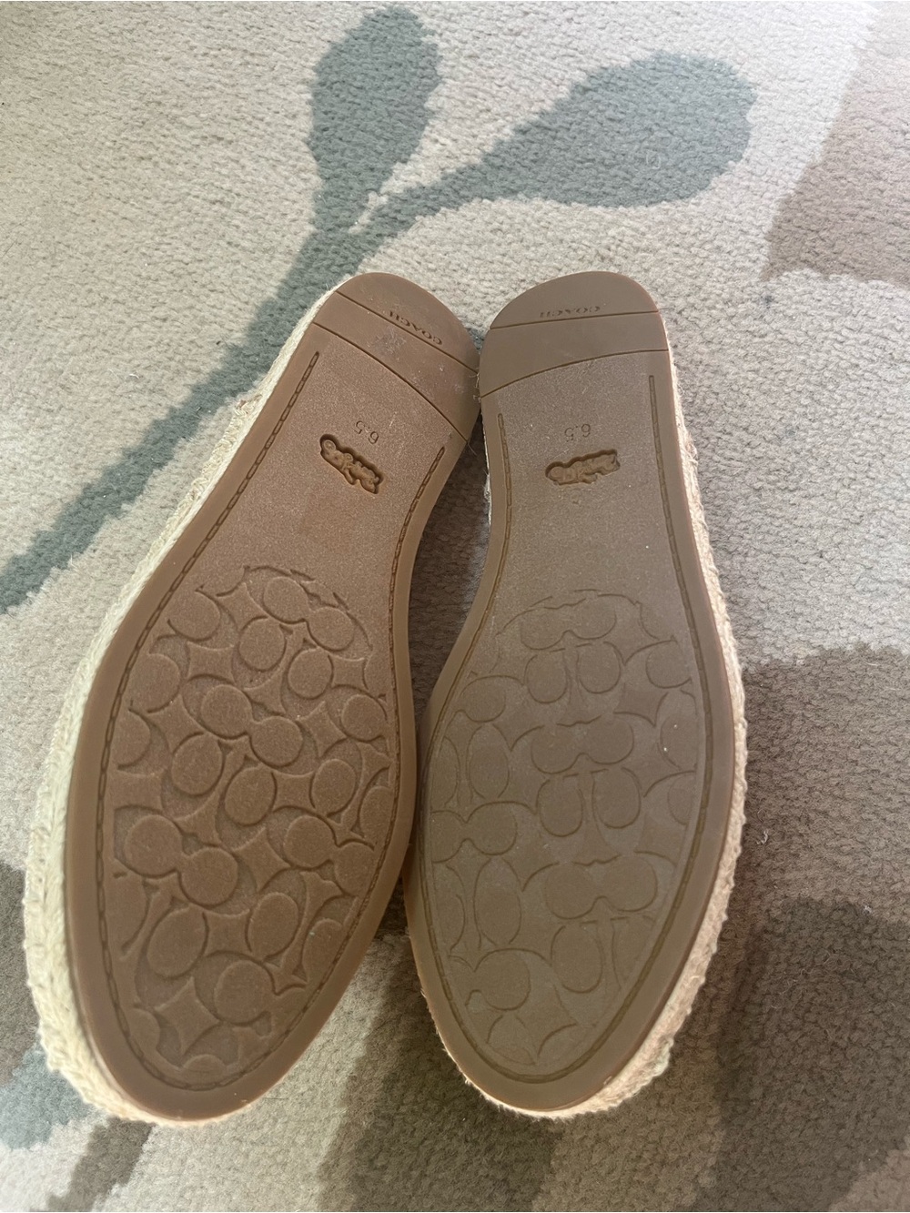 NWOB! Coach Cassidy Espadrille Mule Slide, Champagne, Size 37 IT / 6.5 US - Picture 4 of 5